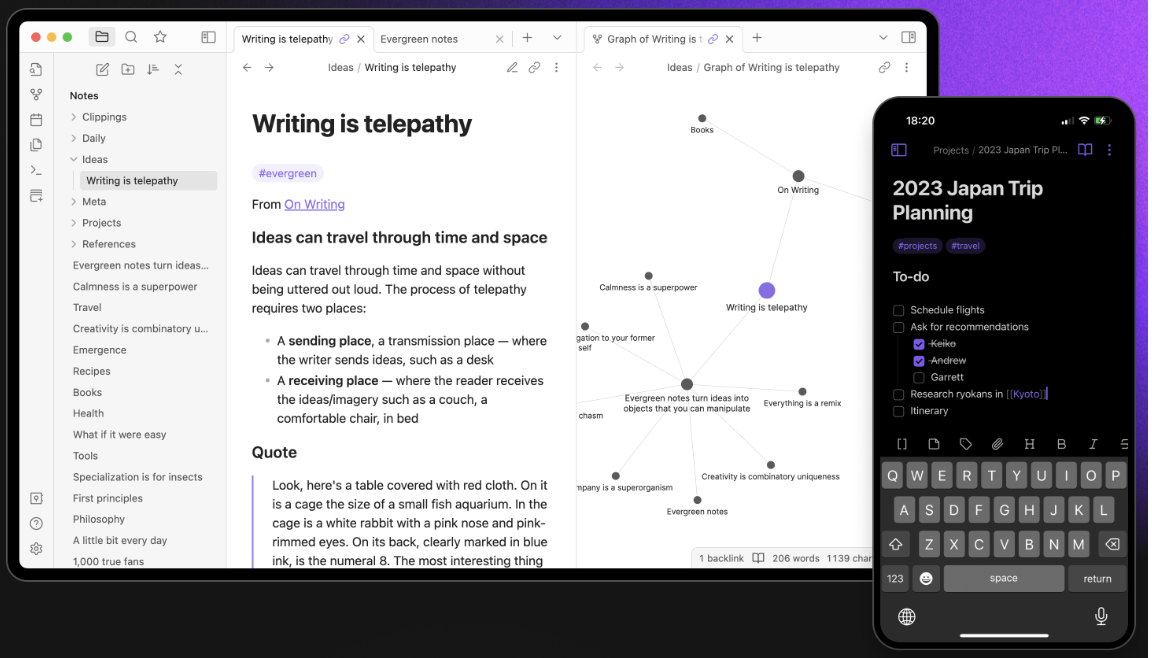 Taking Notes And Knowledge Graphs